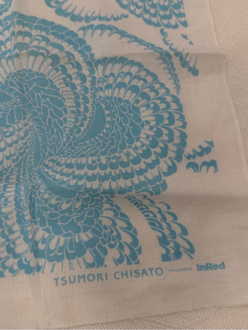 Tsumori Chisato Turquoise Floral Swirl Scarf